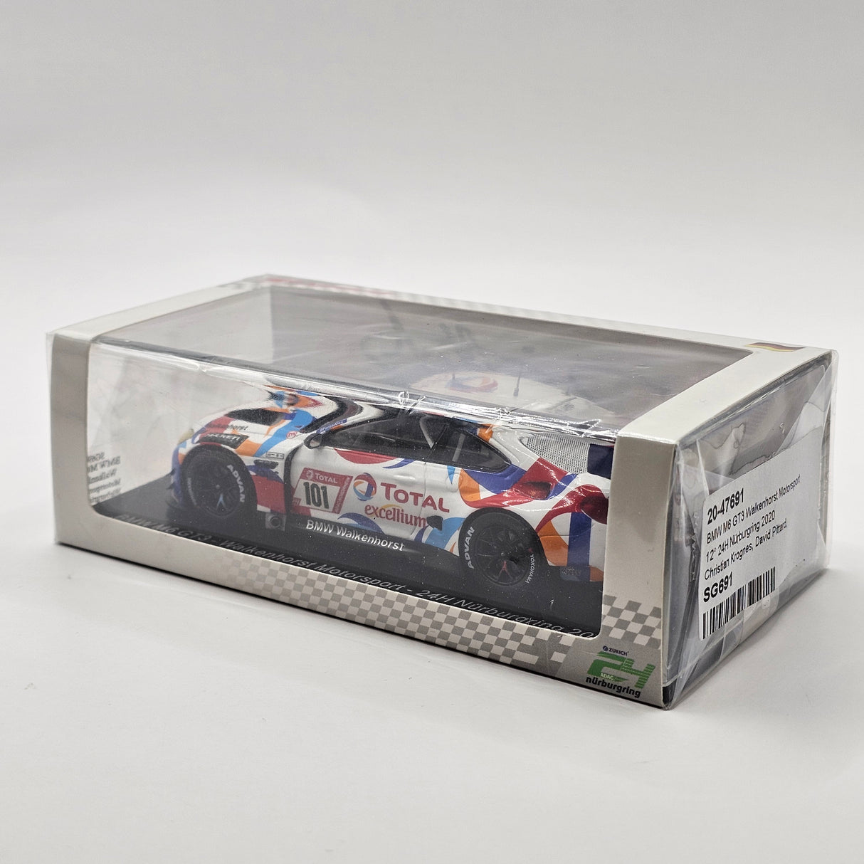 Spark BMW M6 GT3 #101 Walkenhorst Motorsport 24Hrs Nurburgring 2020 1/43 Scale