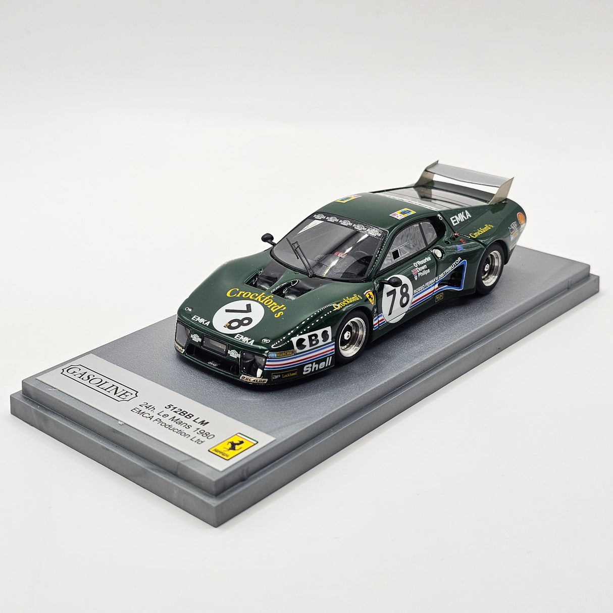 BBR Gasoline Ferrari 512BB/LM #78 Rosso Racing 24Hrs Le Mans 1980 1/43 Scale