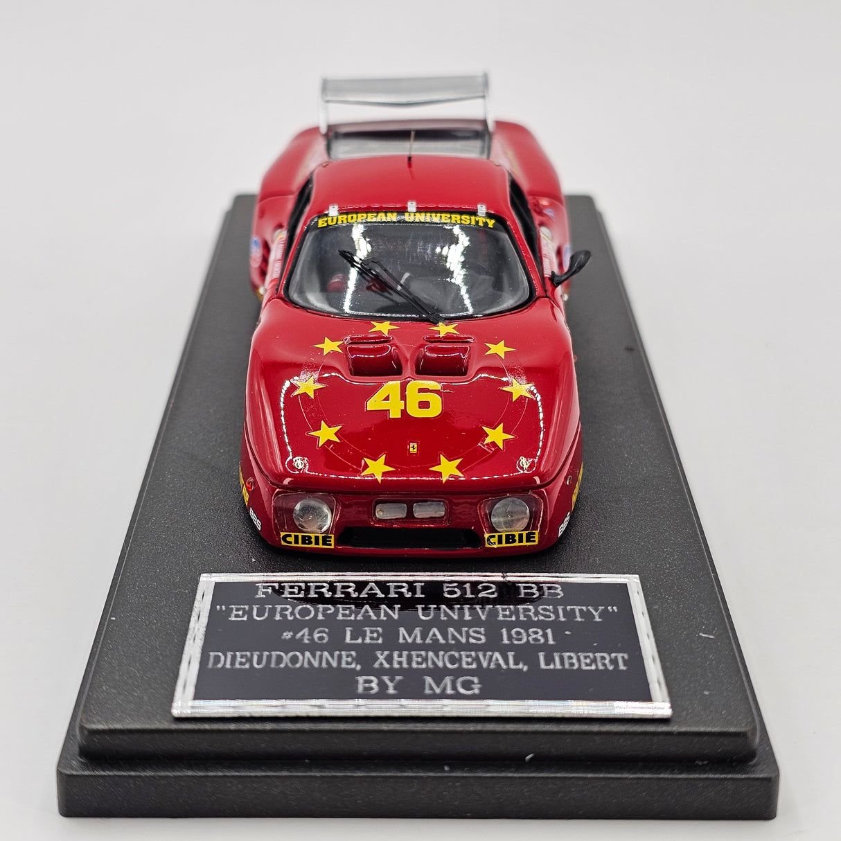 MG Models Ferrari 512BB/LM #46 Rennod Racing 24Hrs Le Mans 1981 1/43 Scale