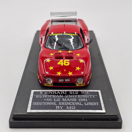 MG Models Ferrari 512BB/LM #46 Rennod Racing 24Hrs Le Mans 1981 1/43 Scale