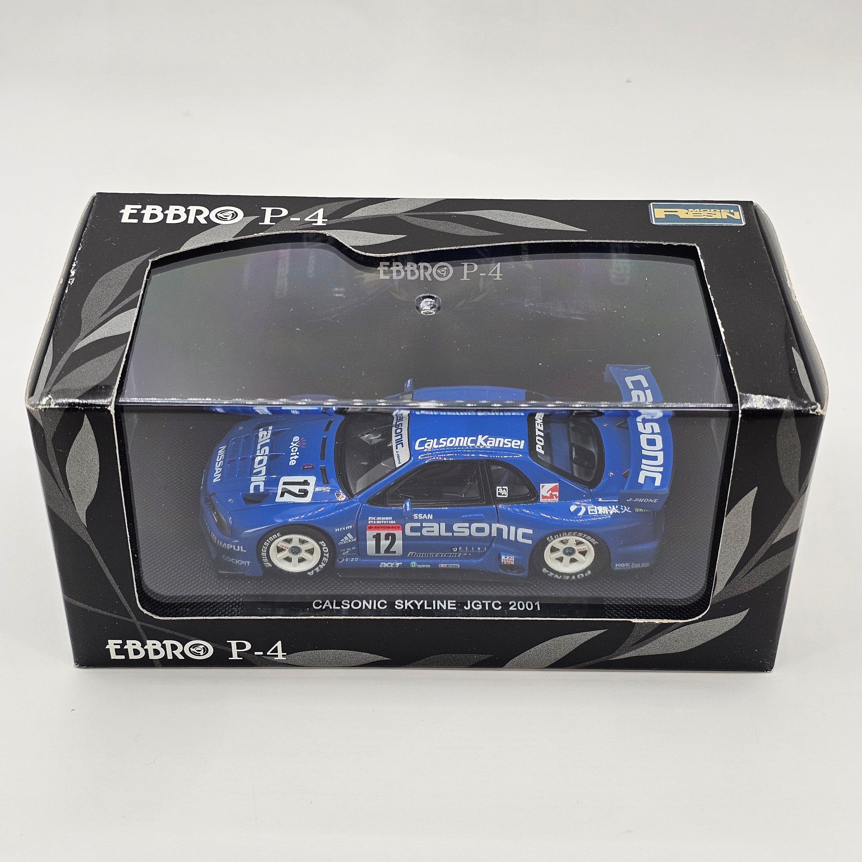 EBBRO P-4 Nissan Skyline R34 GT-R #12 Calsonic JGTC GT500 2001 1/43 Sc