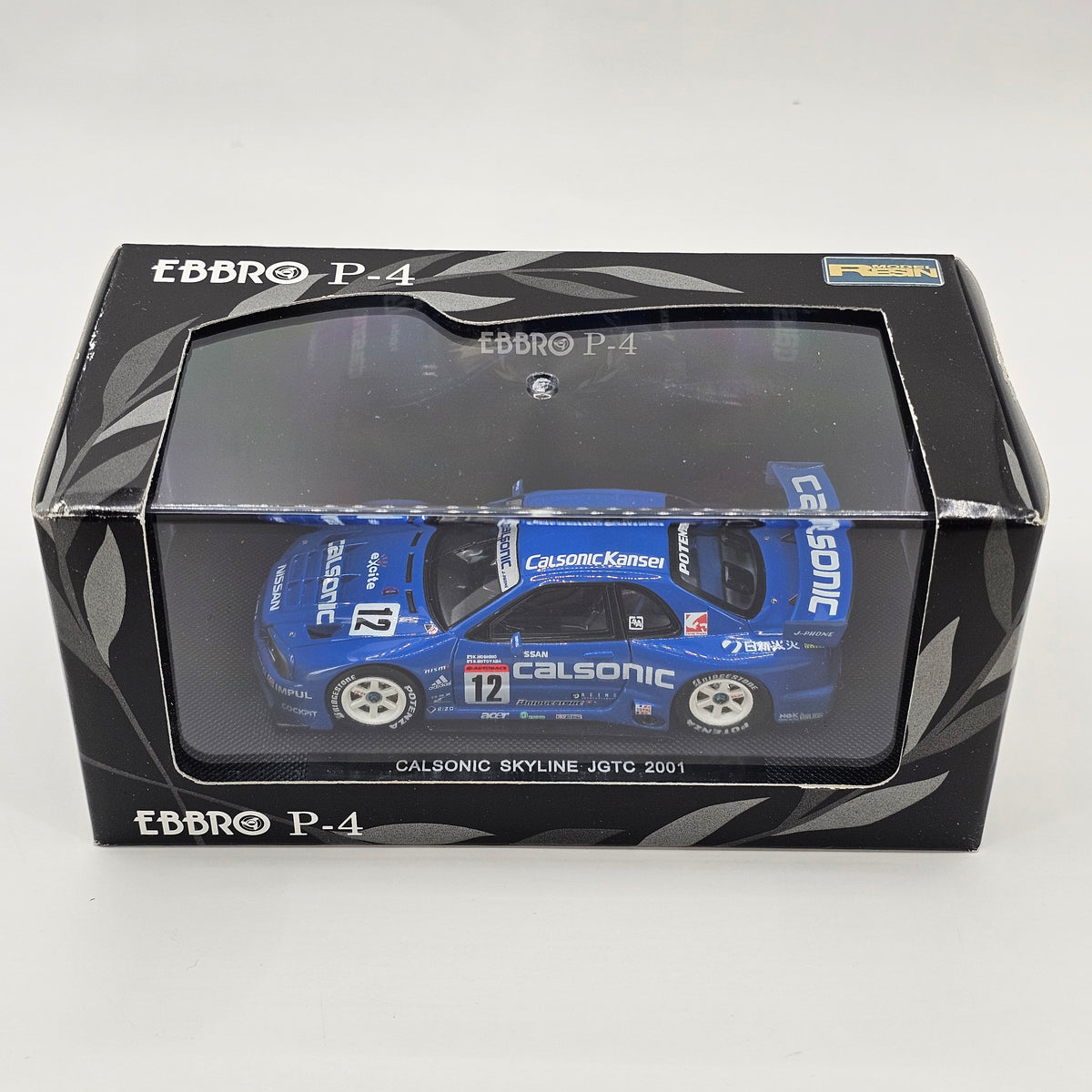 EBBRO P-4 Nissan Skyline R34 GT-R #12 Calsonic JGTC GT500 2001 1/43 Scale