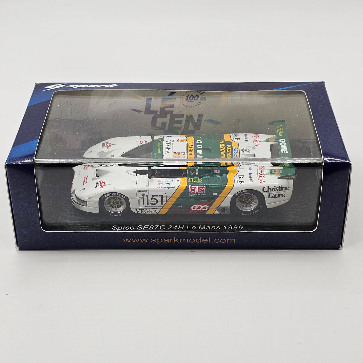 Spark Spice SE86C #151 P.-A. Lombardi 24Hrs Le Mans 1989 1/43 Scale S6809