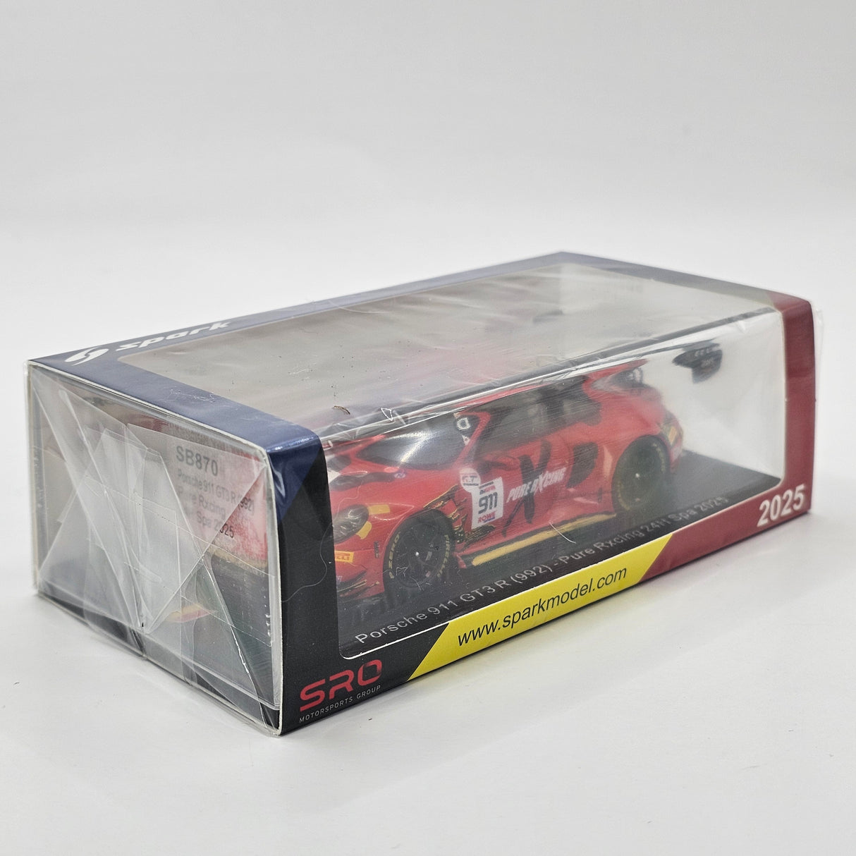Spark Porsche 911 GT3 R (992) #911 Pure Rxcing 24Hrs Spa 2025 1/43 Scale