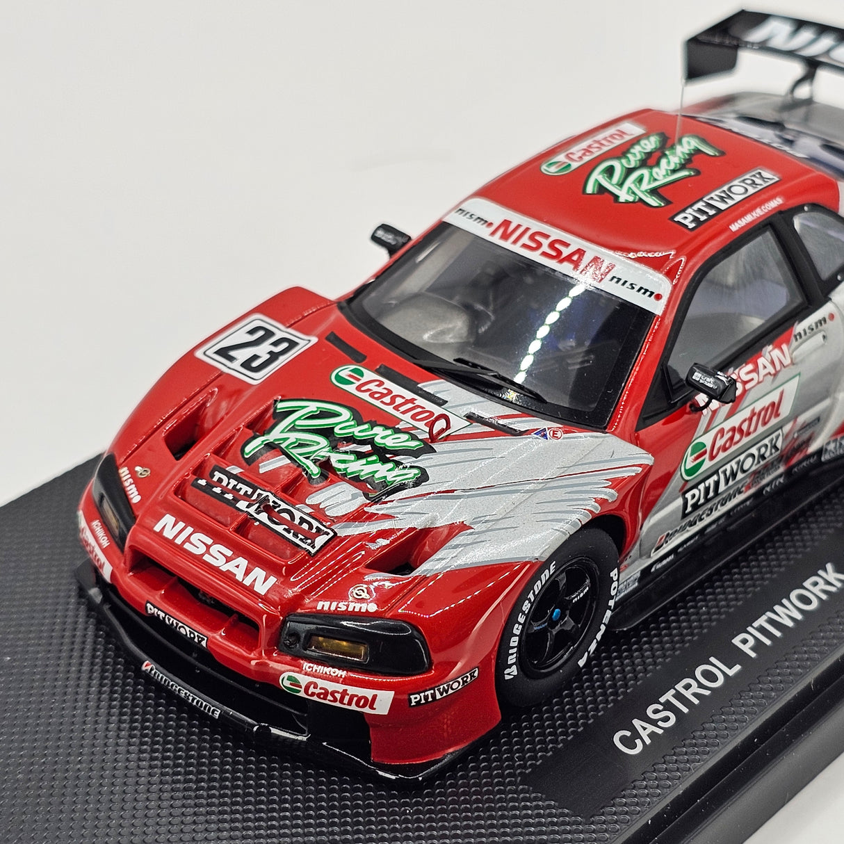 EBBRO P4 Nissan Skyline R34 GT-R #23 Castrol Pitwork JGTC GT500 2002 1/43 Scale