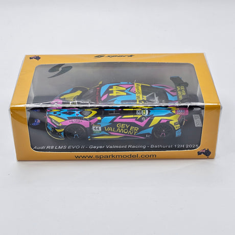 Spark Audi R8 LMS Evo II #44 Geyer Valmont Racing 12Hrs Bathurst 2025 1/43 Scale