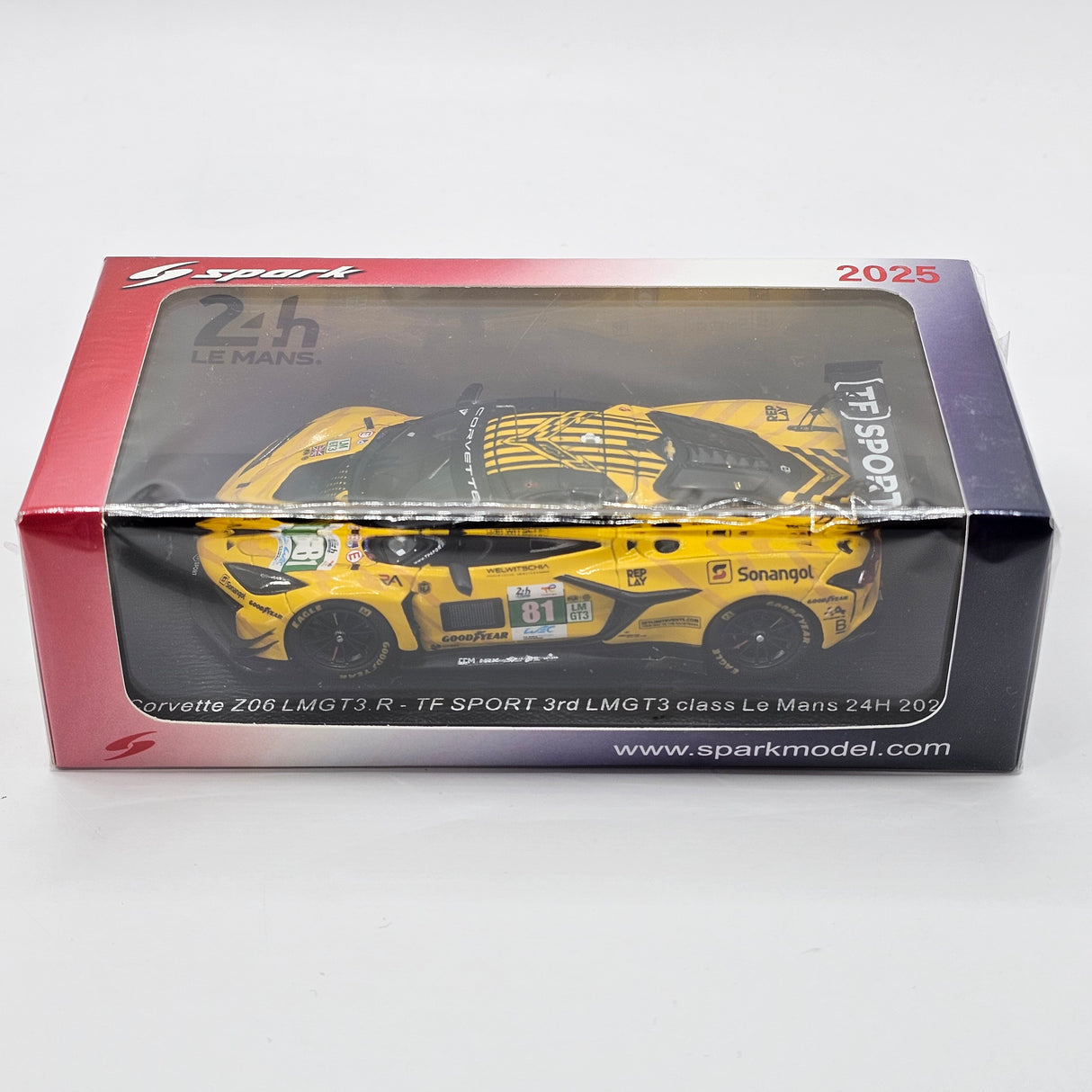 Spark Chevrolet Corvette Z06 LMGT3.R #81 TF Sport 24 Hours of Le Mans 2025 1/43 Scale S9301