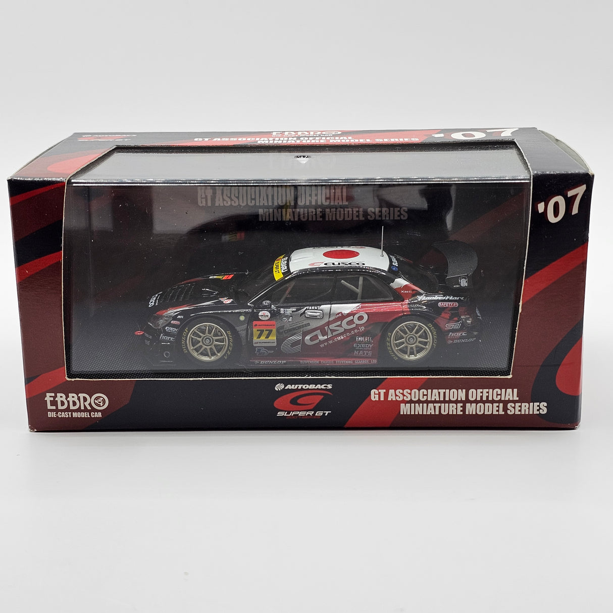 EBBRO Subaru Impreza WRX STI GT300 #77 Cusco Racing Super GT 2007 1/43 Scale