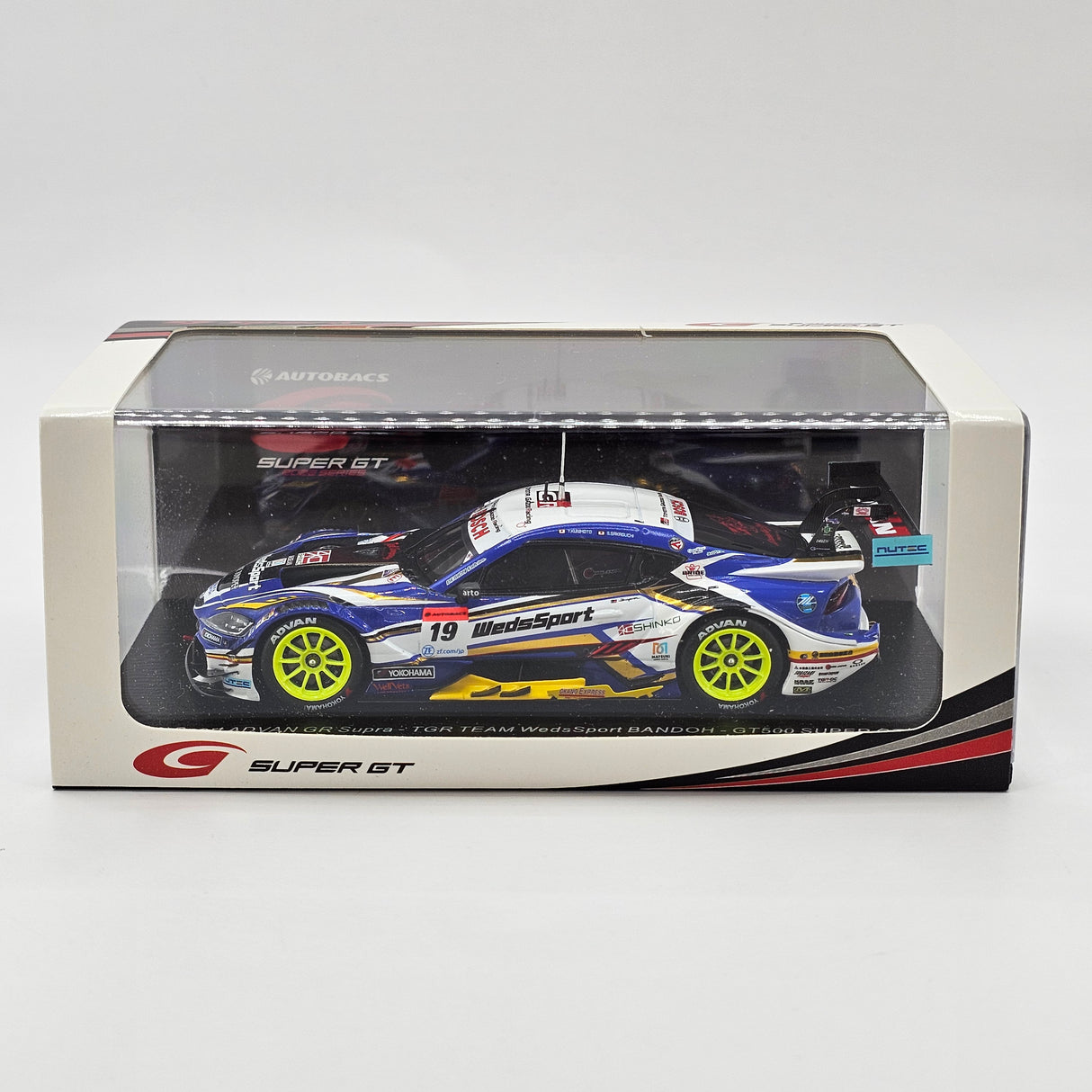 Spark Toyota GR Supra GT500 #19 WedsSport Bandoh Super GT 2022 1/43 Scale