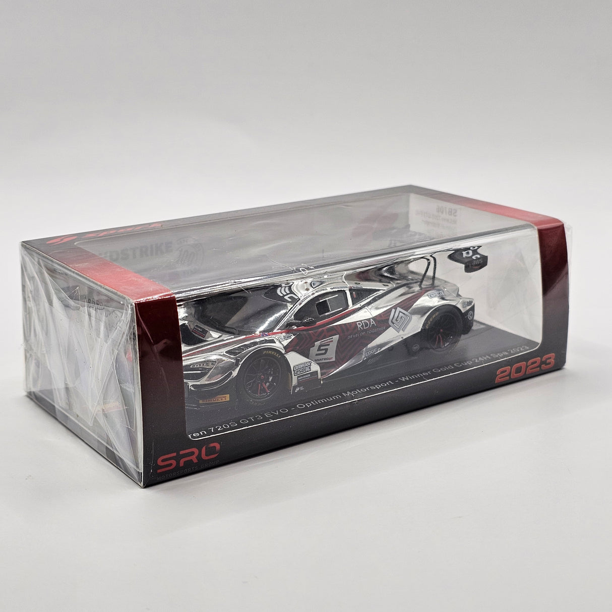 Spark McLaren 720S GT3 EVO #5 Optimum Motorsport Gold Winner 24Hrs Spa 2023 1/43 Scale