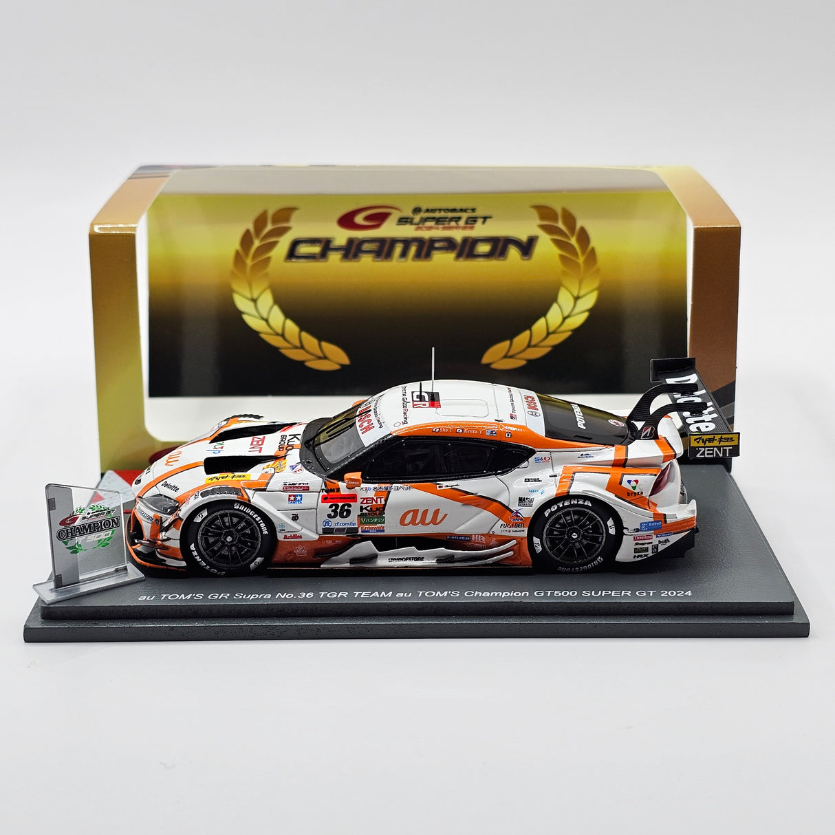 Spark Toyota au Tom's GR Supra #36 TGR GT500 2024 Super GT Champions 1/43 Scale
