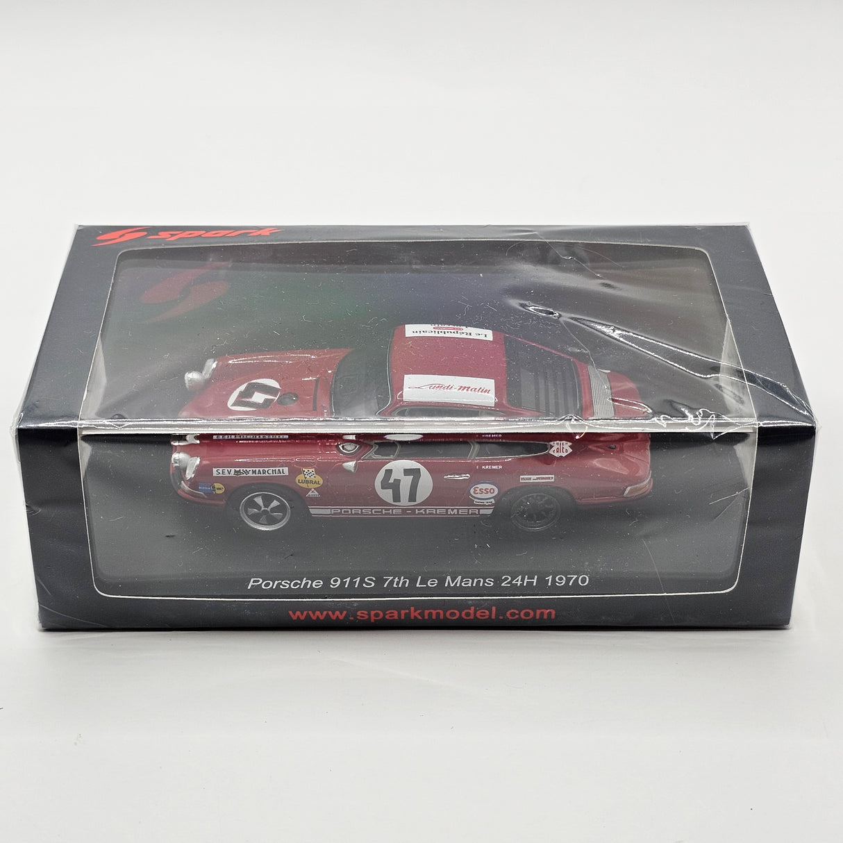 Spark Porsche 911S #47 Kremer Écurie Luxembourg 7th Le Mans 24H 1970 1/43 Scale