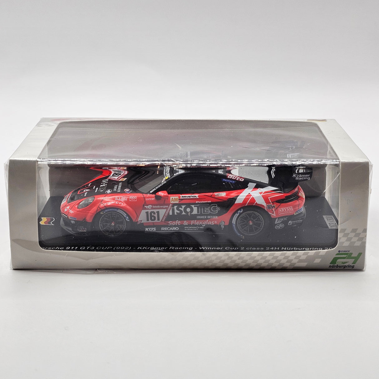 Spark Porsche 911 GT3 Cup #161 Kkramer Racing Winner Cup 2 24H Nurburgring 2023 1/43 Scale