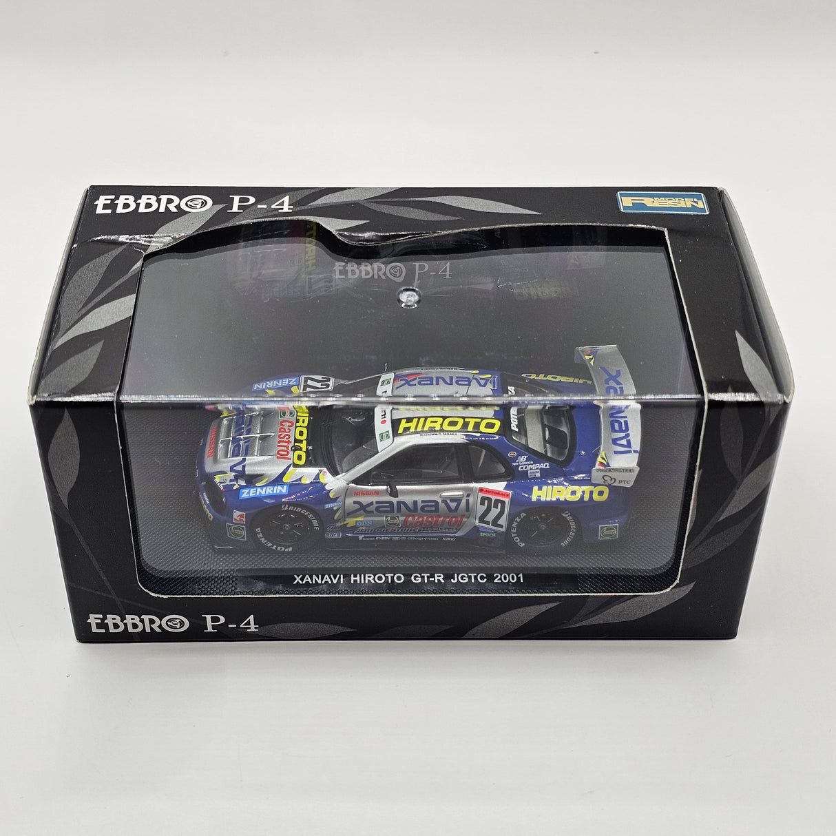 EBBRO P4 Nissan Skyline R34 GT-R #22 Xanavi Hiroto JGTC GT500 2001 1/43 Scale