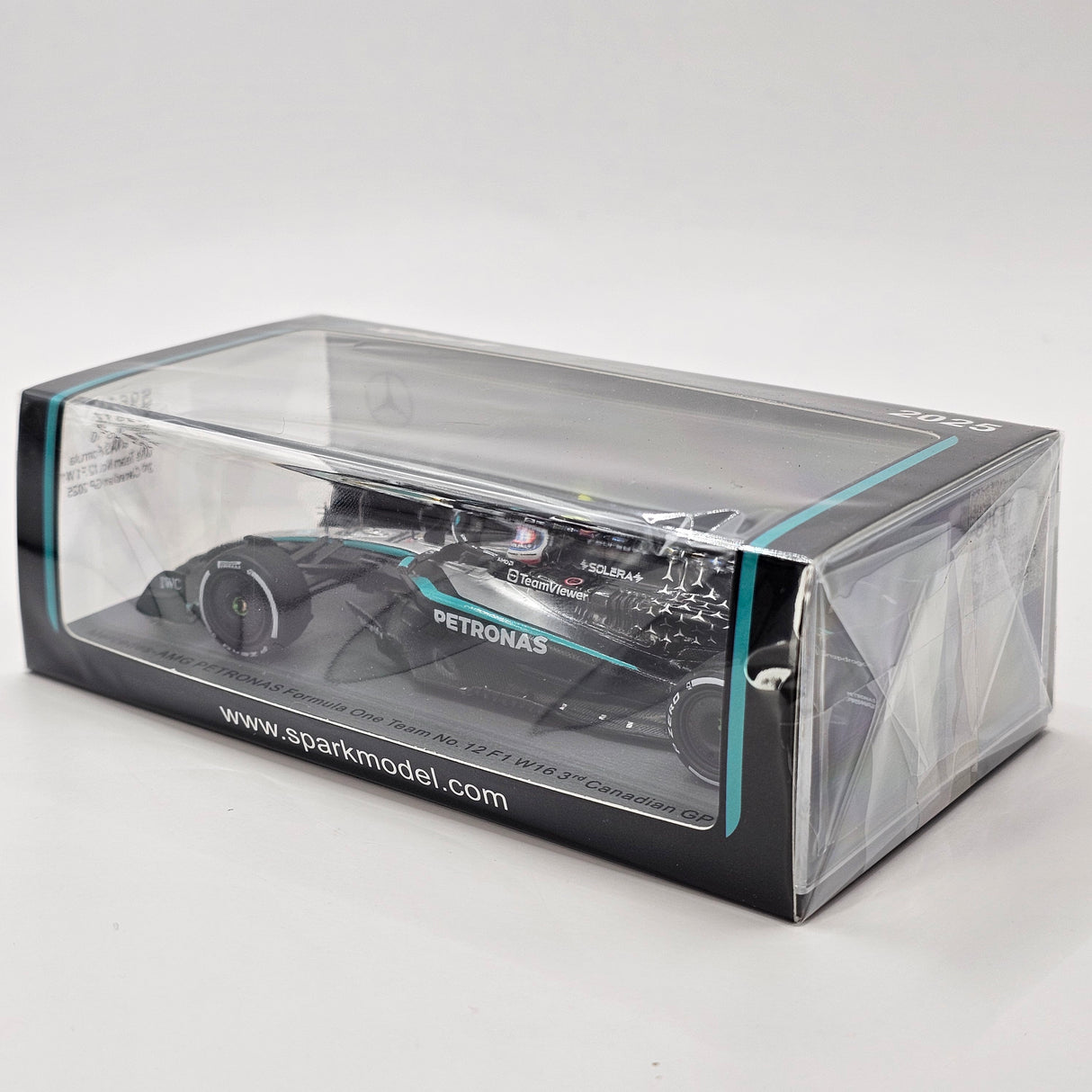 Spark Mercedes W16 #12 Kimi Antonelli Canadian F1 GP 2025 3rd 1/43 Scale S9617