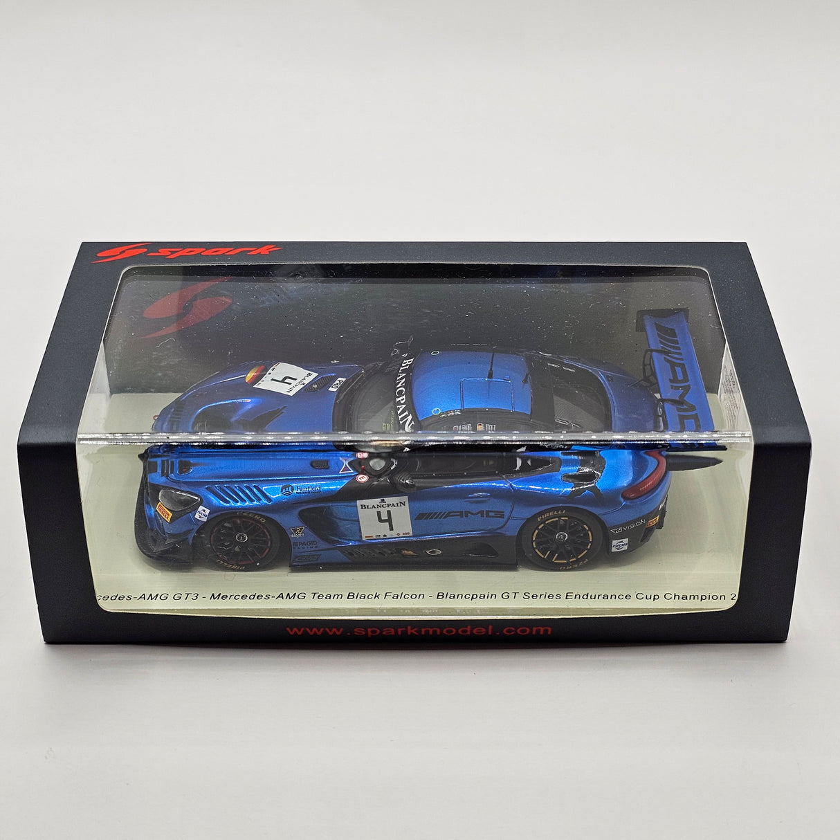 Spark Mercedes-AMG GT3 #4 Team Black Falcon Blancpain GT Cup Champion 2018 1/43 Scale