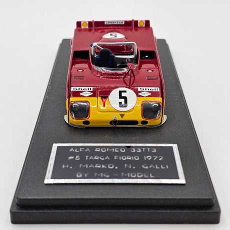 MG Models Alfa Romeo T33TT3 #5 Galli/Marko 2nd Targa Florio 1972 1/43 Scale