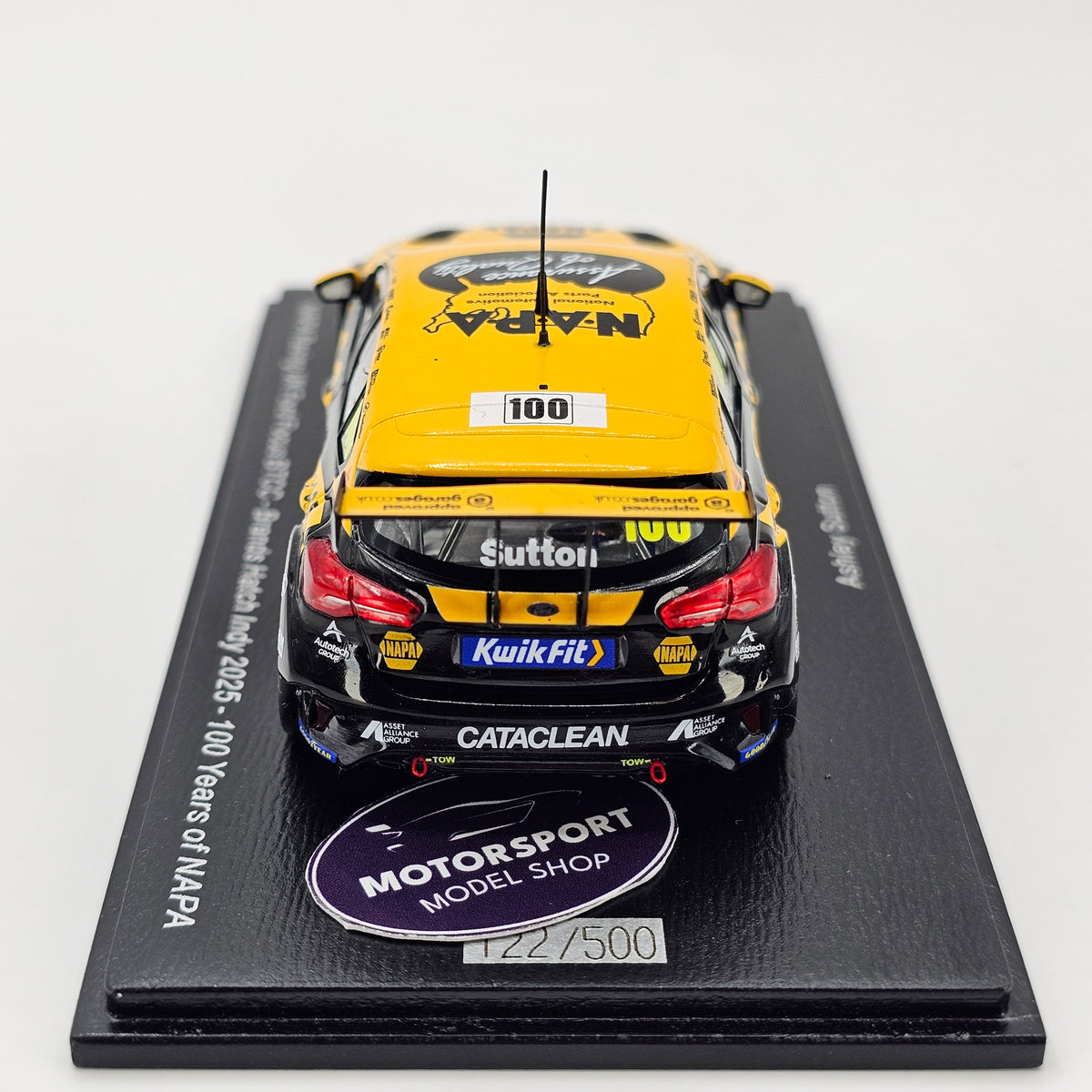 Spark Ford Focus BTCC #100 Ashley Sutton Brands Hatch Indy 2025 1/43 Scale UK041