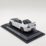 EBBRO Nissan Skyline GT-R R34 V-Spec II N1 White w/ Carbon Bonnet 1/43 Scale