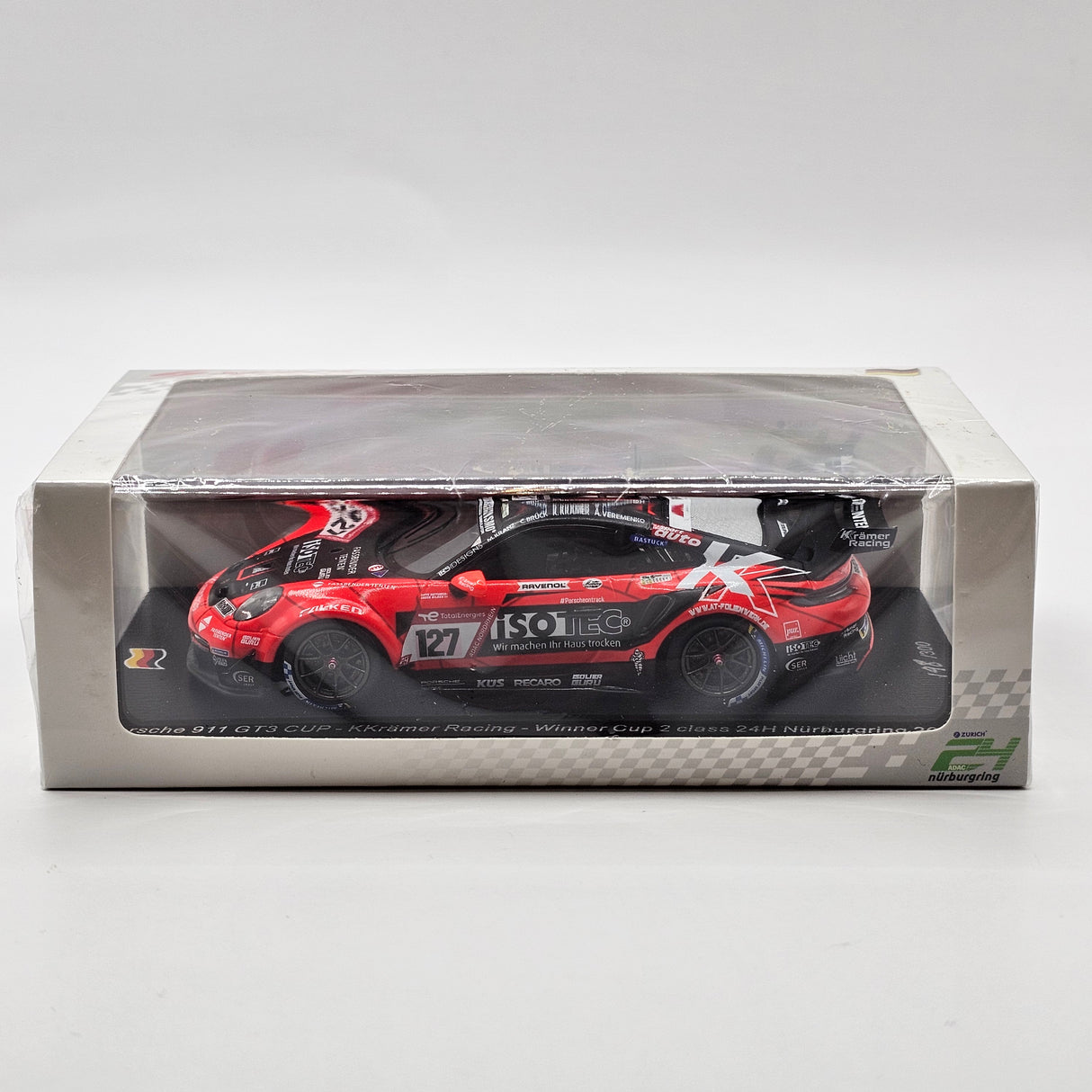 Spark Porsche 911 GT3 Cup #127 KKrämer Racing Cup2 Winner Nurburgring 24 2022 1/43 Scale