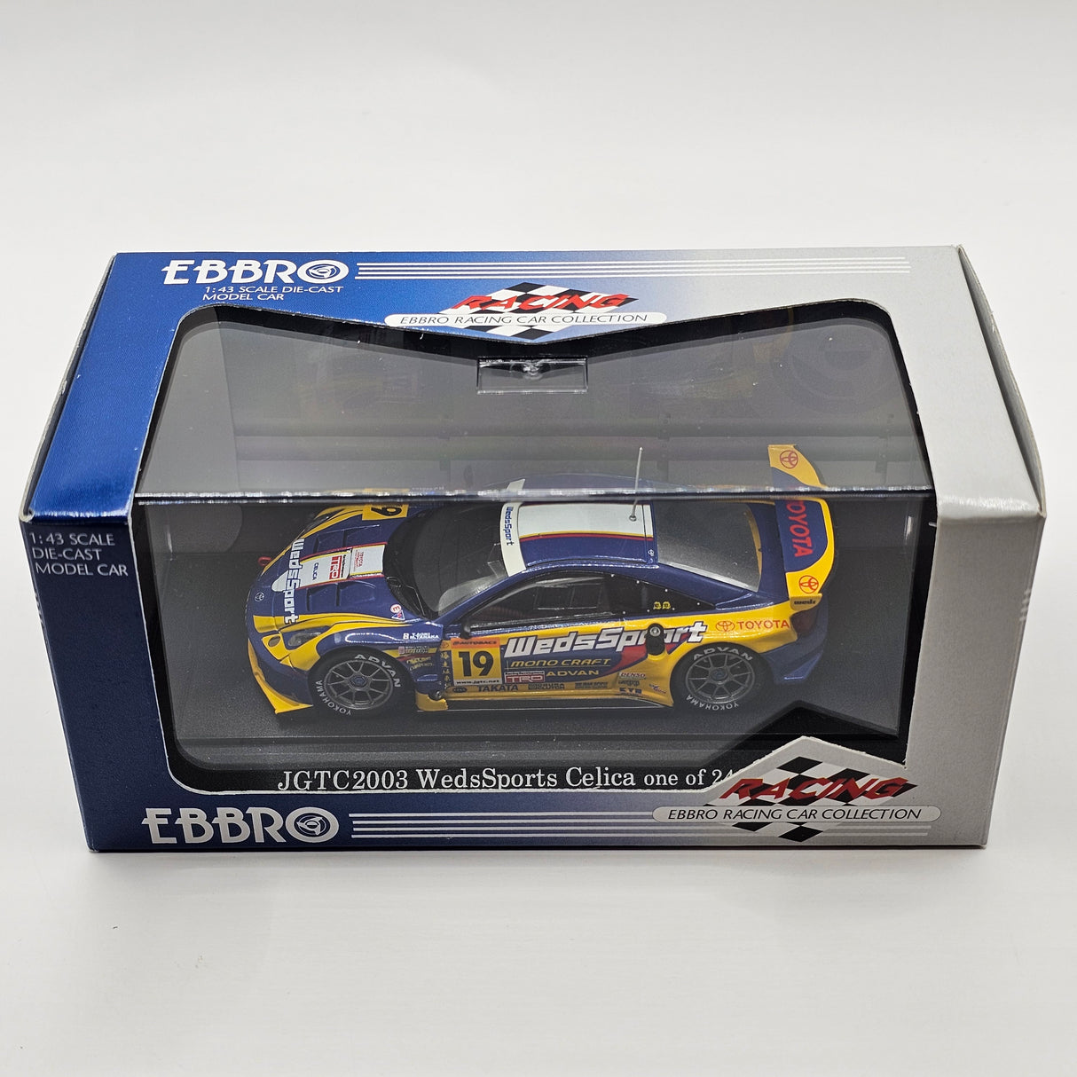 EBBRO Toyota Celica #19 WedsSport Racing Project Bandoh JGTC GT300 2003 1/43 Scale