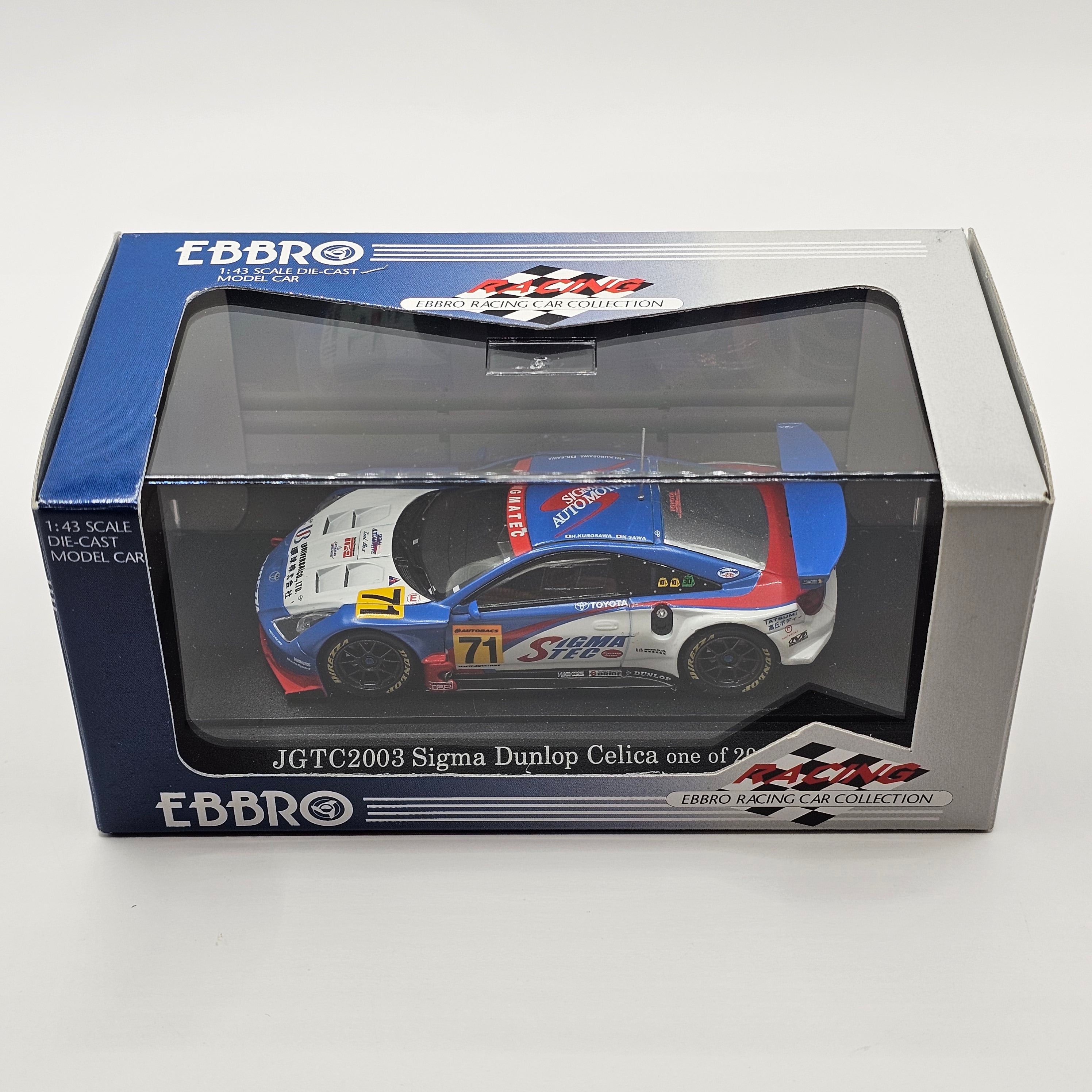 エブロ 1/43 WedsSports Celica JGTC2003 EBBRO Toyota Celica #19 WedsSport Racing Project Bandoh JGTC GT300 200