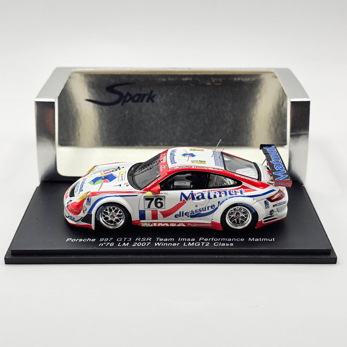 Spark Porsche 997 GT3-RSR #76 IMSA Performance Matmut 24Hrs Le Mans 2007 1/43 Scale