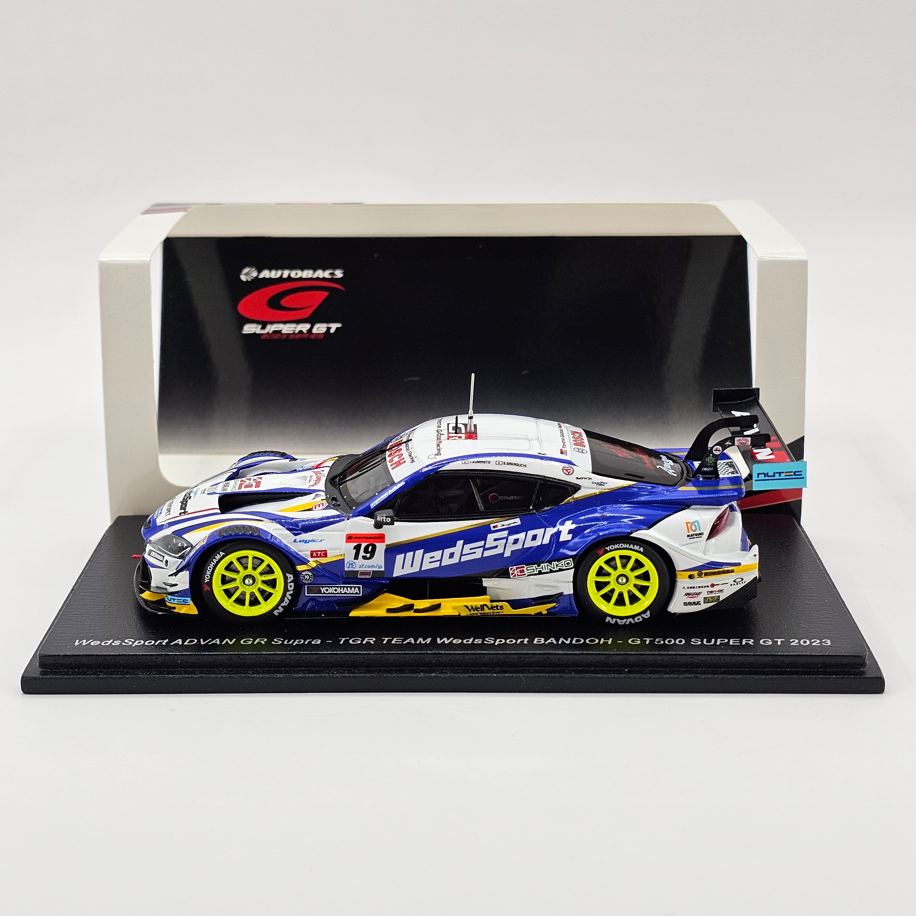 Spark Toyota GR Supra GT500 #19 WedsSport Bandoh Super GT 2023 1/43 Sc