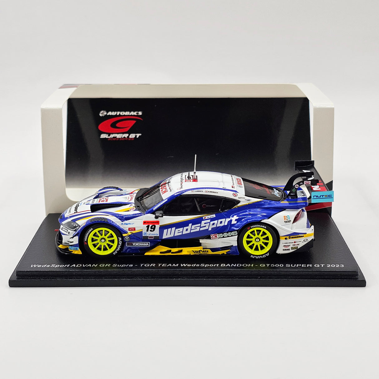 Spark Toyota GR Supra GT500 #19 WedsSport Bandoh Super GT 2023 1/43 Scale