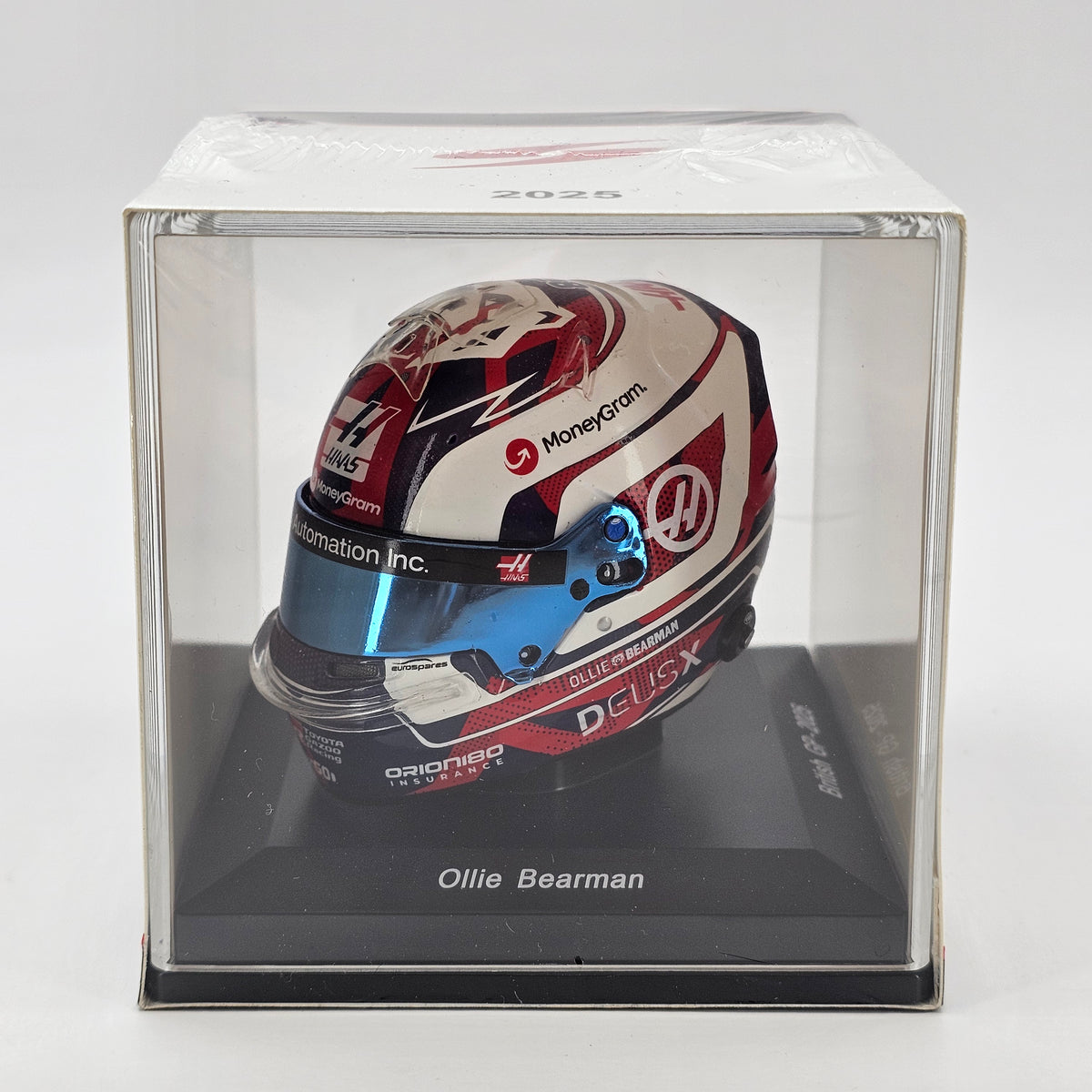 Spark Ollie Bearman MoneyGram Haas F1 Team British F1 GP 2025 Helmet 1/5 Scale