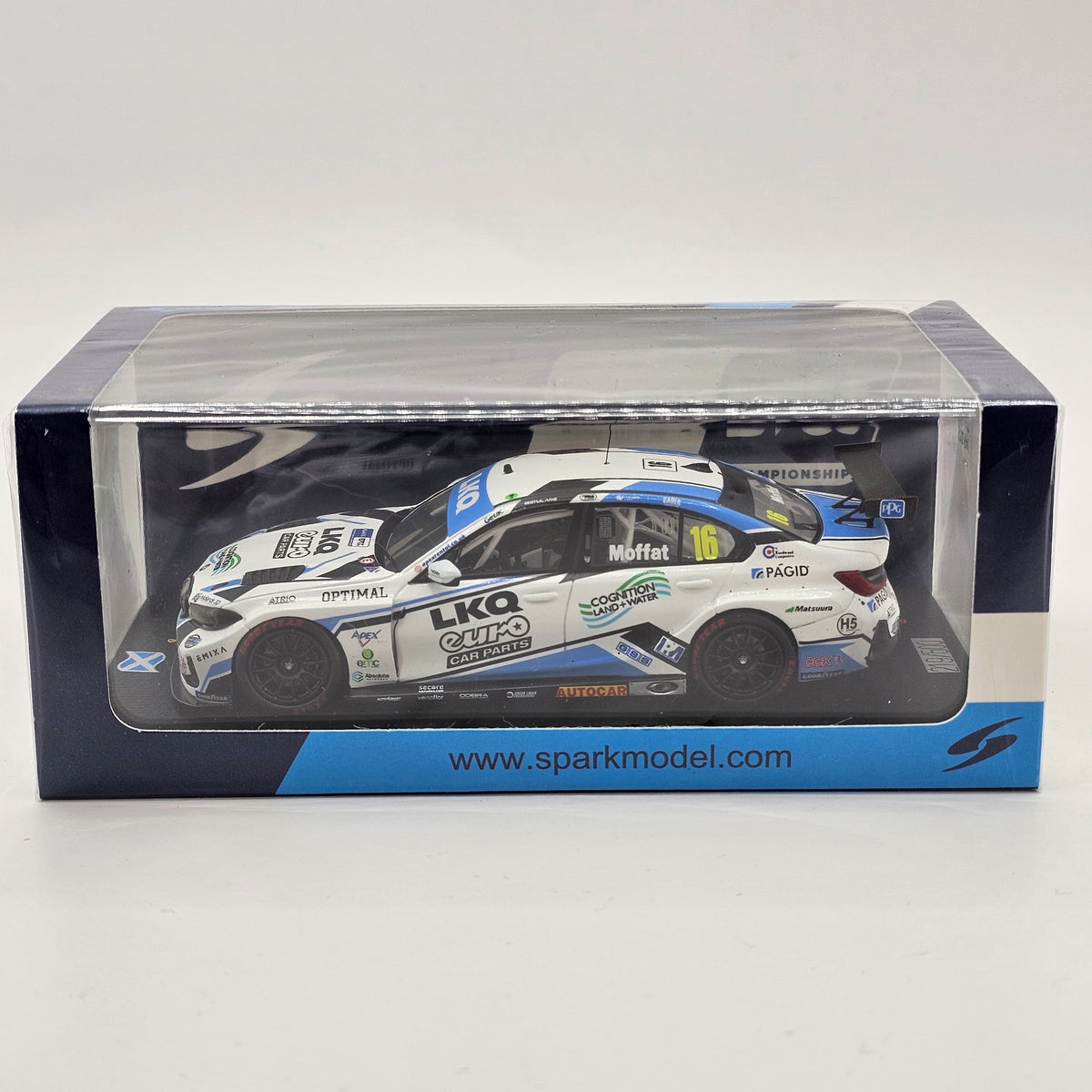 Spark BMW 330i #16 LKQ Euro Car Parts Aidan Moffat BTCC 2025 1/43 Scale UK035