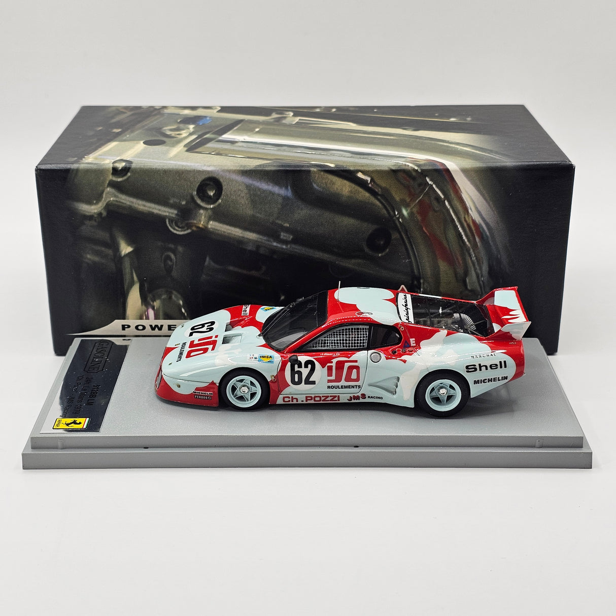 BBR Gasoline Ferrari 512BB/LM #62 JMS Racing 24Hrs Le Mans 1979 1/43 Scale