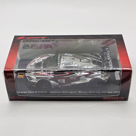 Spark McLaren 720S GT3 EVO #5 Optimum Motorsport Gold Winner 24Hrs Spa 2023 1/43 Scale