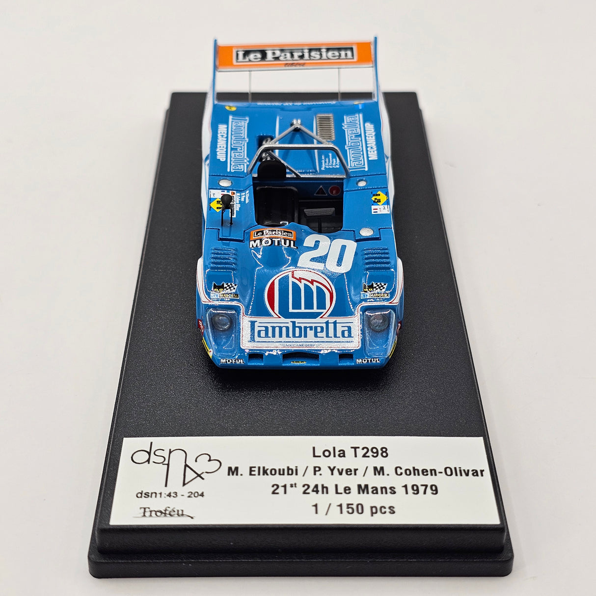 Trofeu DSN Lola T298 BMW #20 Lambretta SAFD 24Hrs Le Mans 1979 1/43 Scale