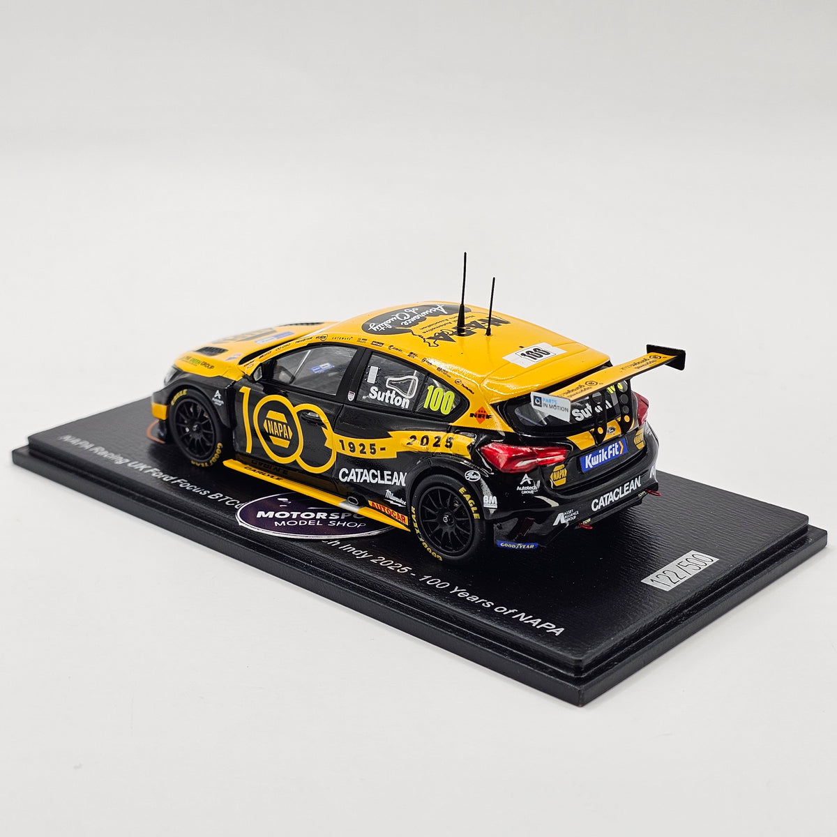 Spark Ford Focus BTCC #100 Ashley Sutton Brands Hatch Indy 2025 1/43 Scale UK041