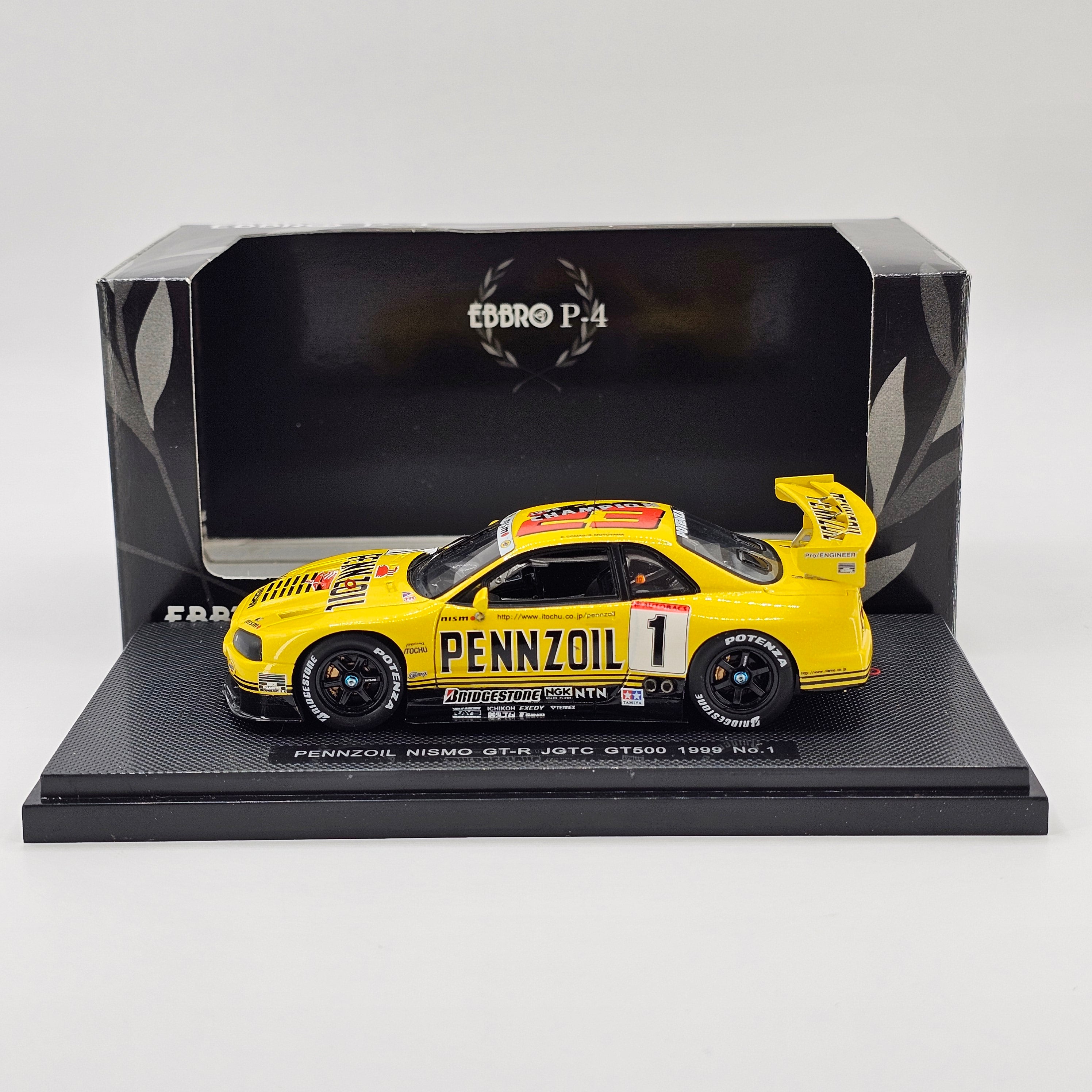 EBBRO P4 Nissan Skyline R34 GT-R #1 Pennzoil JGTC GT500 1999 Champions