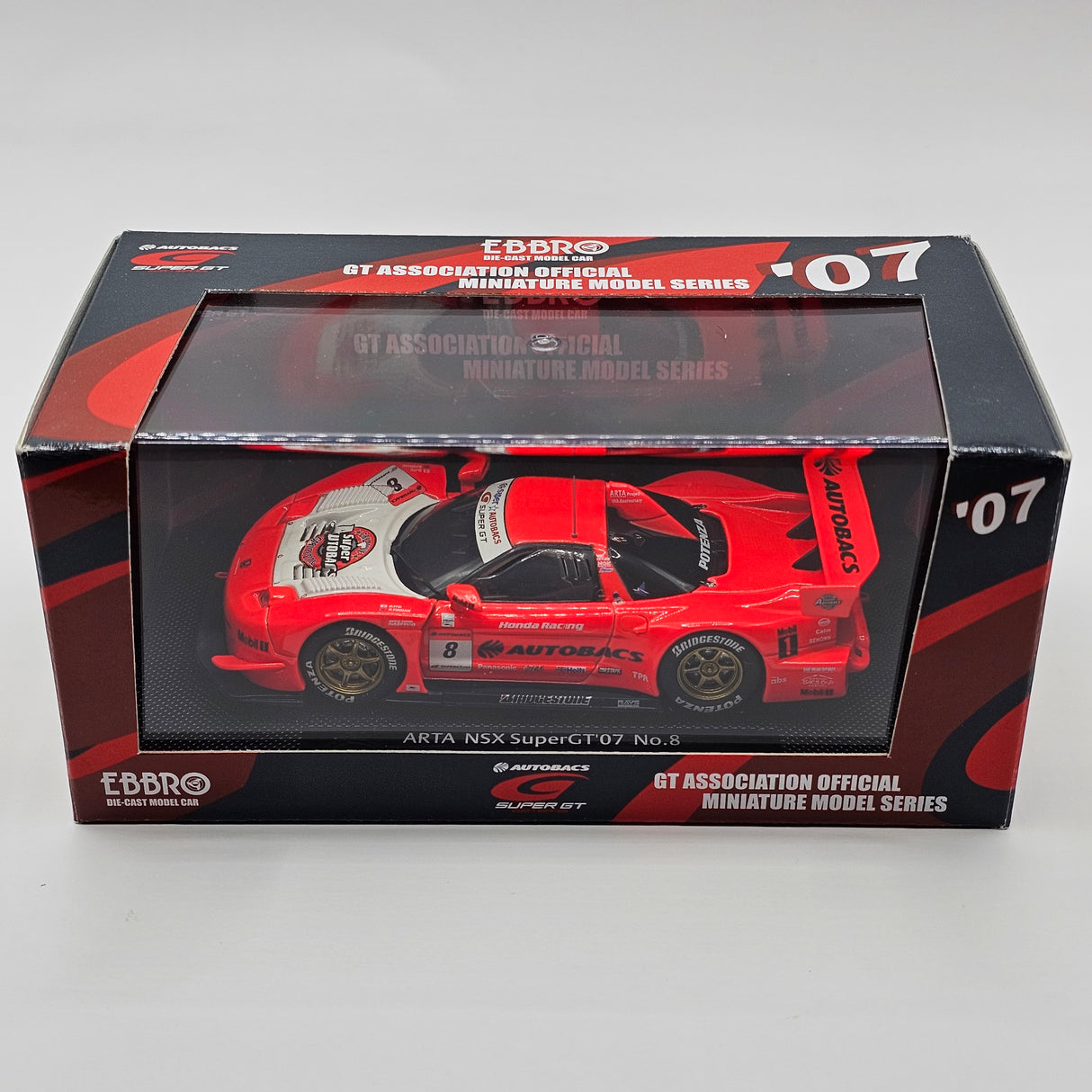 EBBRO Honda NSX #8 Autobacs Racing Team Aguri Super GT 2007 Champions 1/43 Scale