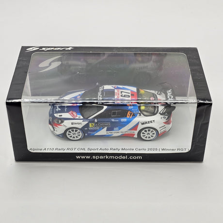 Spark Alpine A110 Rally RGT #67 CHL Sport Auto Rally Monte Carlo 2025 (Winner RGT) 1/43 Scale