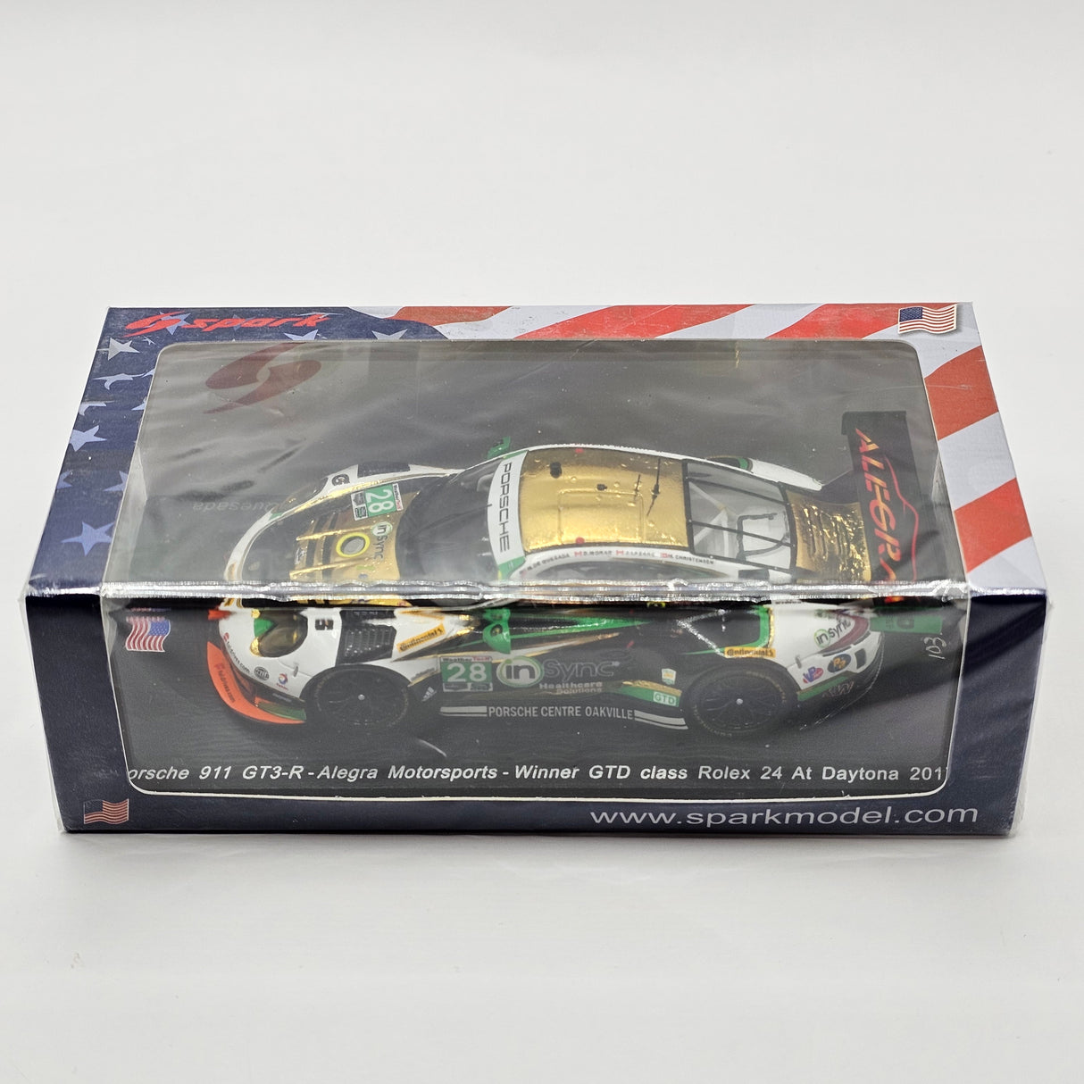 Spark Porsche 911 GT3R #28 Alegra Motorsports GTD Winner 24Hrs Daytona 2017 1/43 Scale