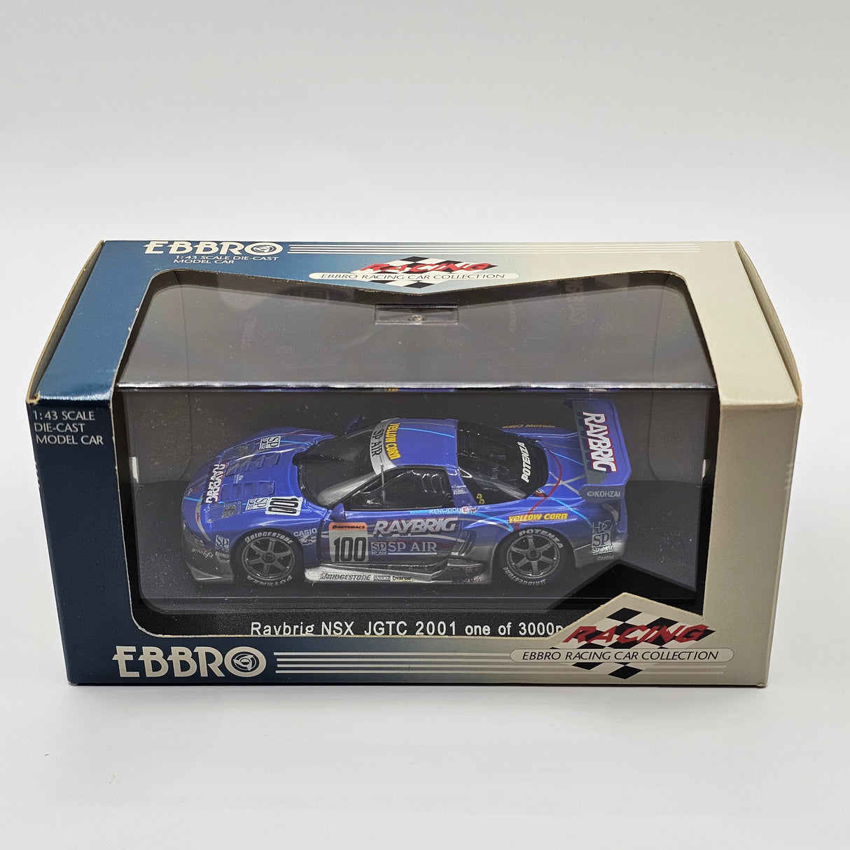 EBBRO Honda NSX #100 Raybrig Team Kunimitsu JGTC GT500 2001 1/43 Scale