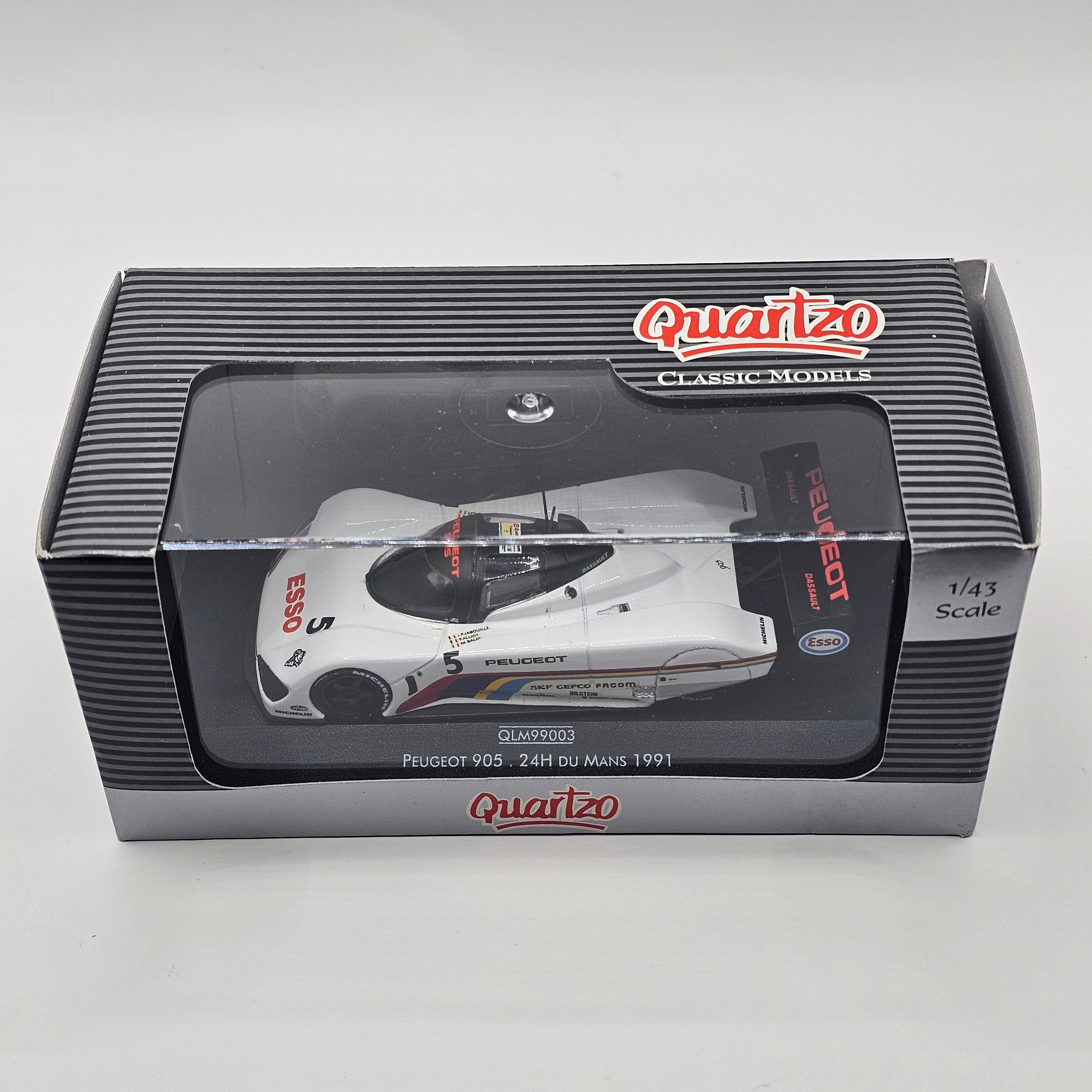 Quartzo Peugeot 905 #5 Peugeot Talbot Sport Le Mans 24Hrs 1991 1/43 Sc