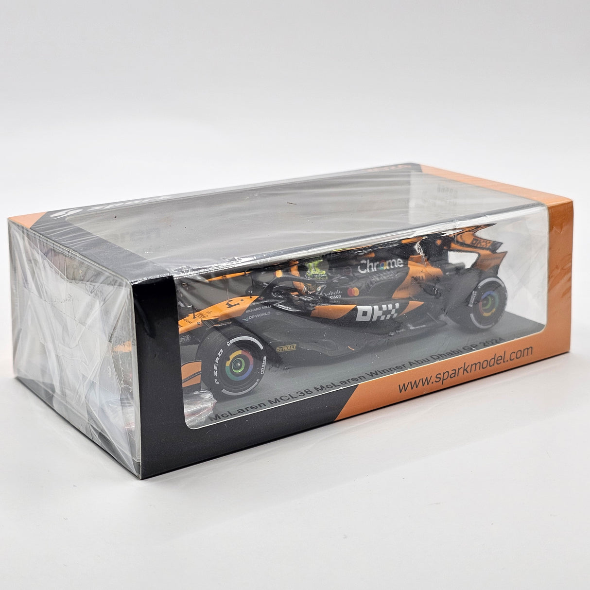 Spark McLaren MCL38 #4 Lando Norris Abu Dhabi F1 GP Winner 2024 1/43 Scale S9568