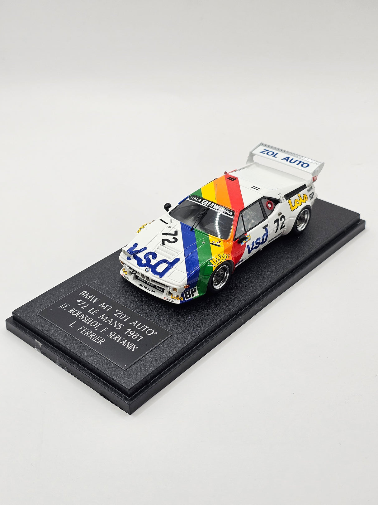 Spark BMW M1 #72 BMW Zol'Auto 24Hrs Le Mans 1981 1/43 Scale S6405