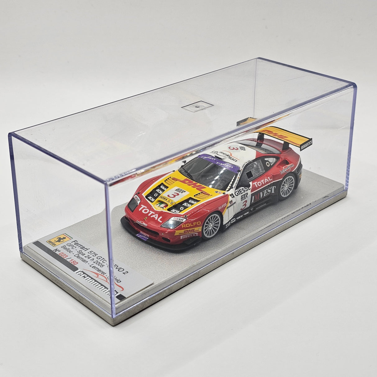 Tecnomodel Ferrari 575-GTC Maranello #3 GPC Sport 24Hrs Spa 2005 1/43 Scale