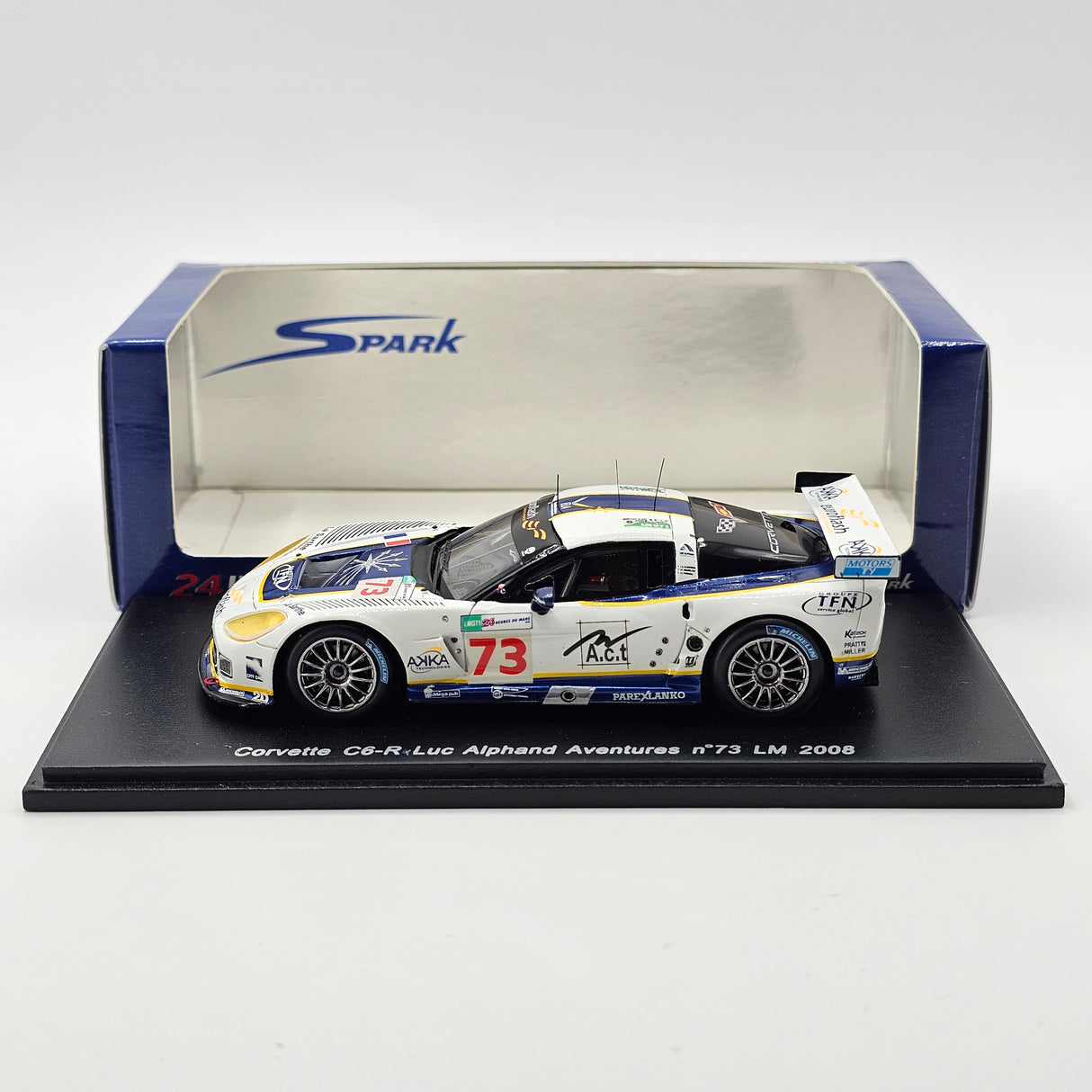 Spark Chevrolet Corvette C6.R #73 Luc Alphand Aventures 24Hrs Le Mans 2008 1/43 Scale
