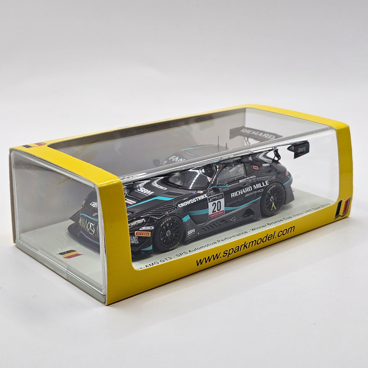 Spark Mercedes-AMG GT3 #20 SPS Automotive Winner Bronze Class 24Hrs Spa 2022 1/43 Scale