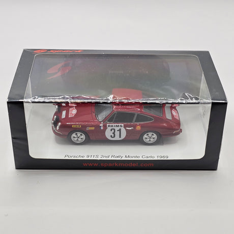 Spark Porsche 911S #31 2nd Rally Monte Carlo 1969 1/43 Scale S5581