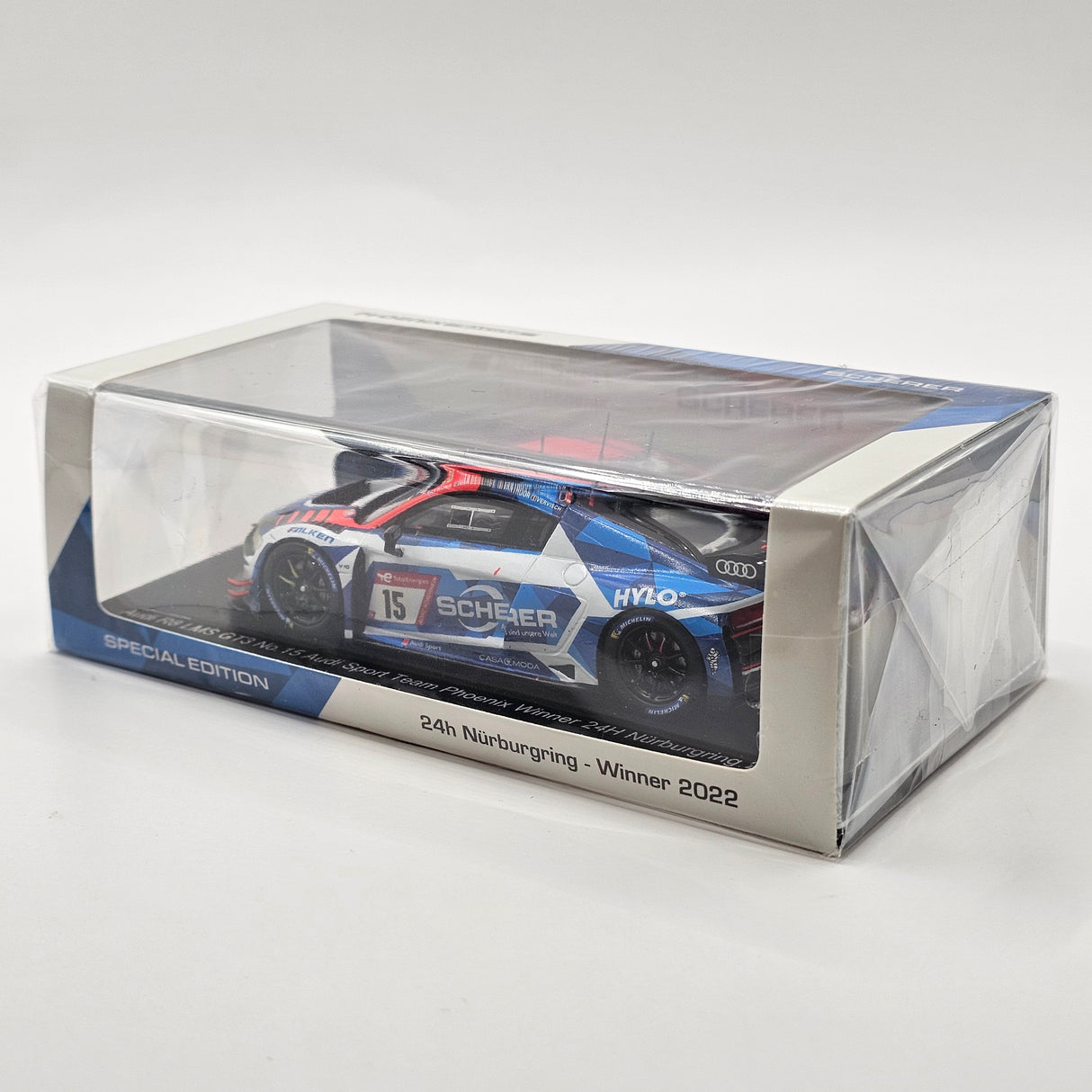 Spark Audi R8 LMS GT3 #15 Team Phoenix Winner Nurburgring 24Hrs 2022 1/43 Scale