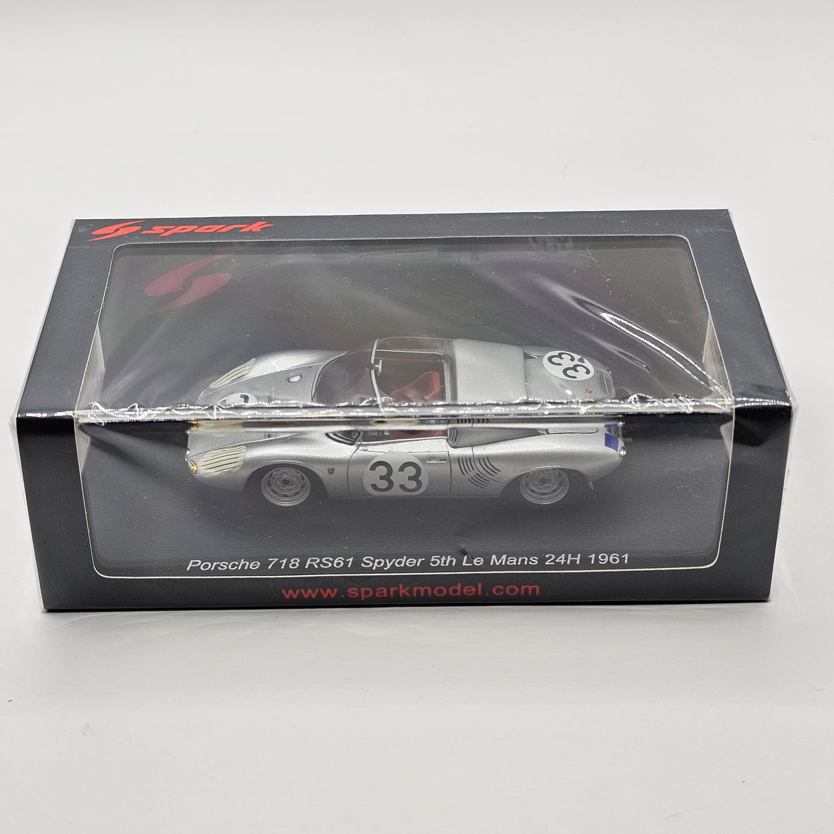 Spark Porsche 718 RS61 Spyder #33 Porsche KG 5th Le Mans 24H 1961 1/43 Scale