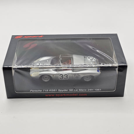 Spark Porsche 718 RS61 Spyder #33 Porsche KG 5th Le Mans 24H 1961 1/43 Scale